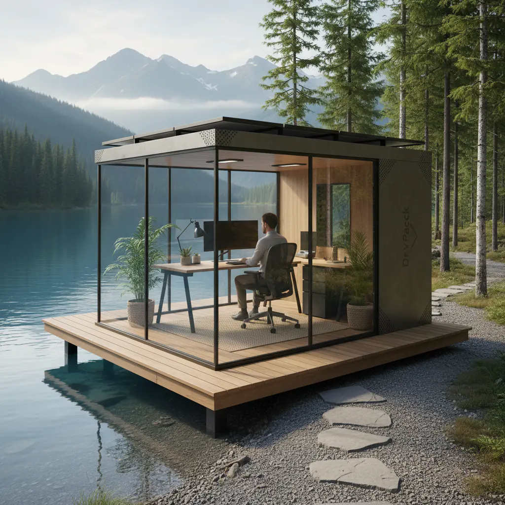 DryPack Outdoor office location near water